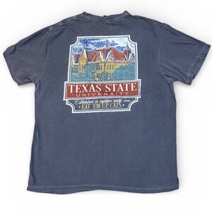 Texas State Comfort Colors Blue Tshirt